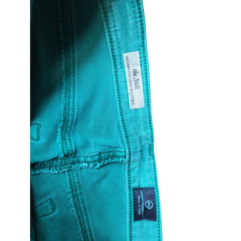 AG Adriano Goldschmied The Still Teal Skinny Jeans Women 24R Made in USA - Picture 2 of 13
